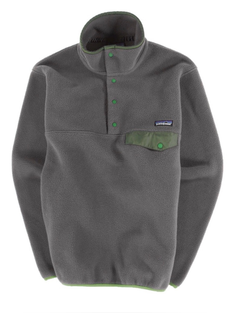 Patagonia Synchilla Snap-T Pullover with Green Pocket Flap